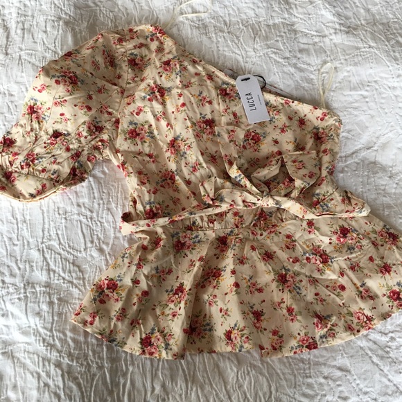 NWT Lucca One Shoulder Peplum Top - Picture 6 of 6